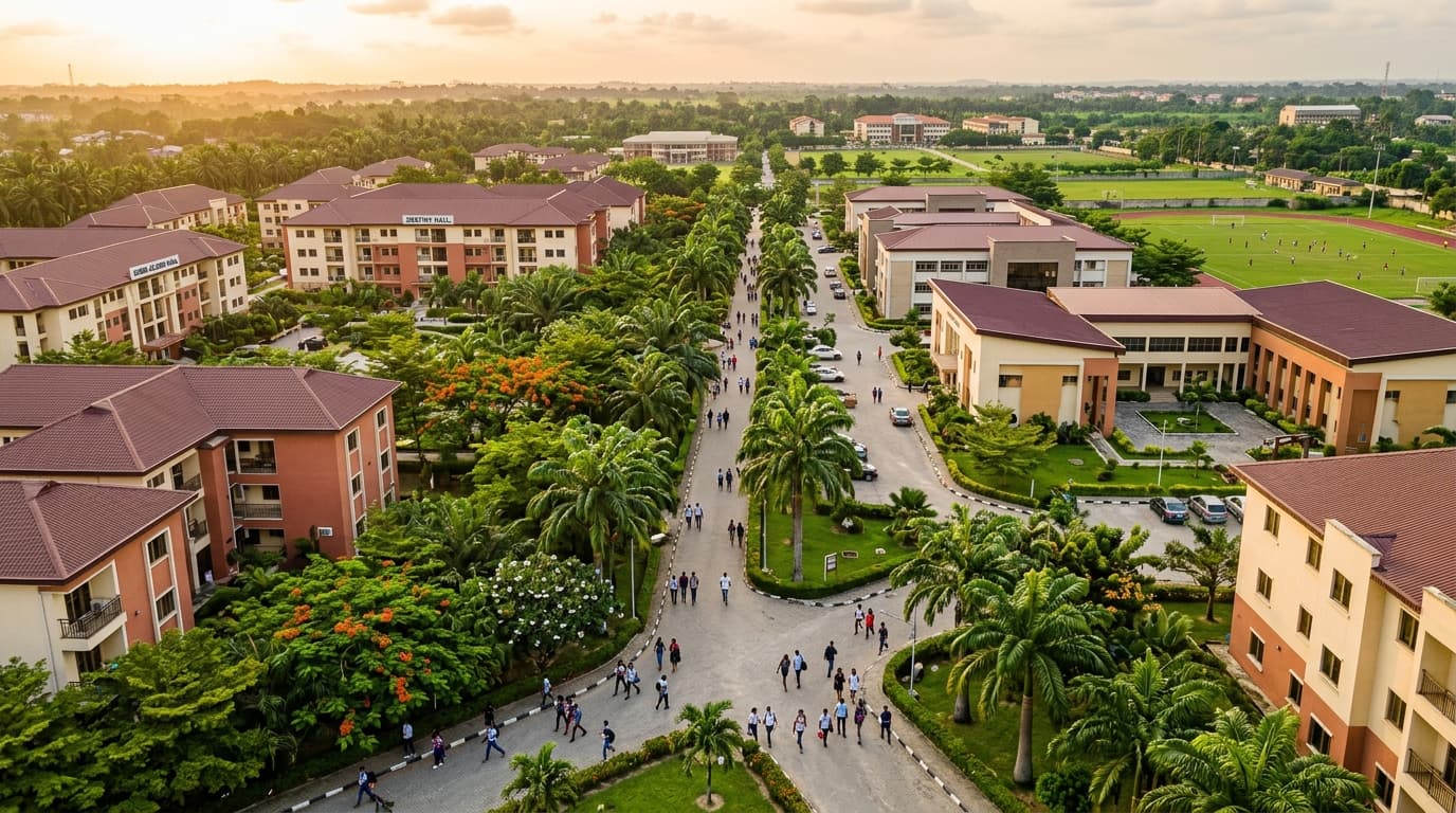Student housing near Nigerian university campus